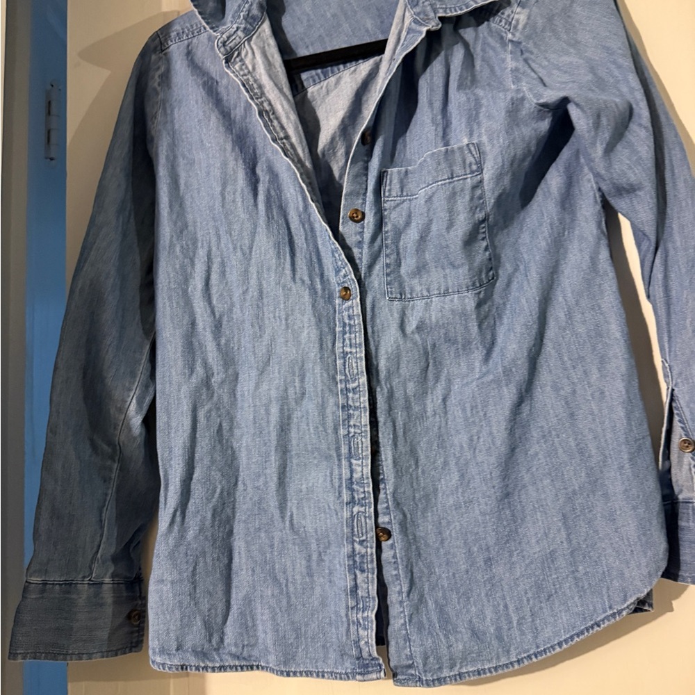 Casual Blue Denim Shirt